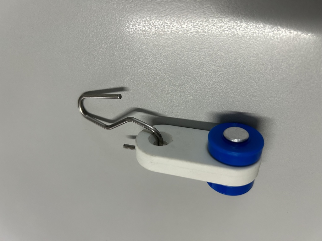 Mini Polea Blanca con Gancho Inoxidable