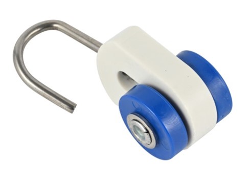 Mini polea con ruedas Nylon azules "P"